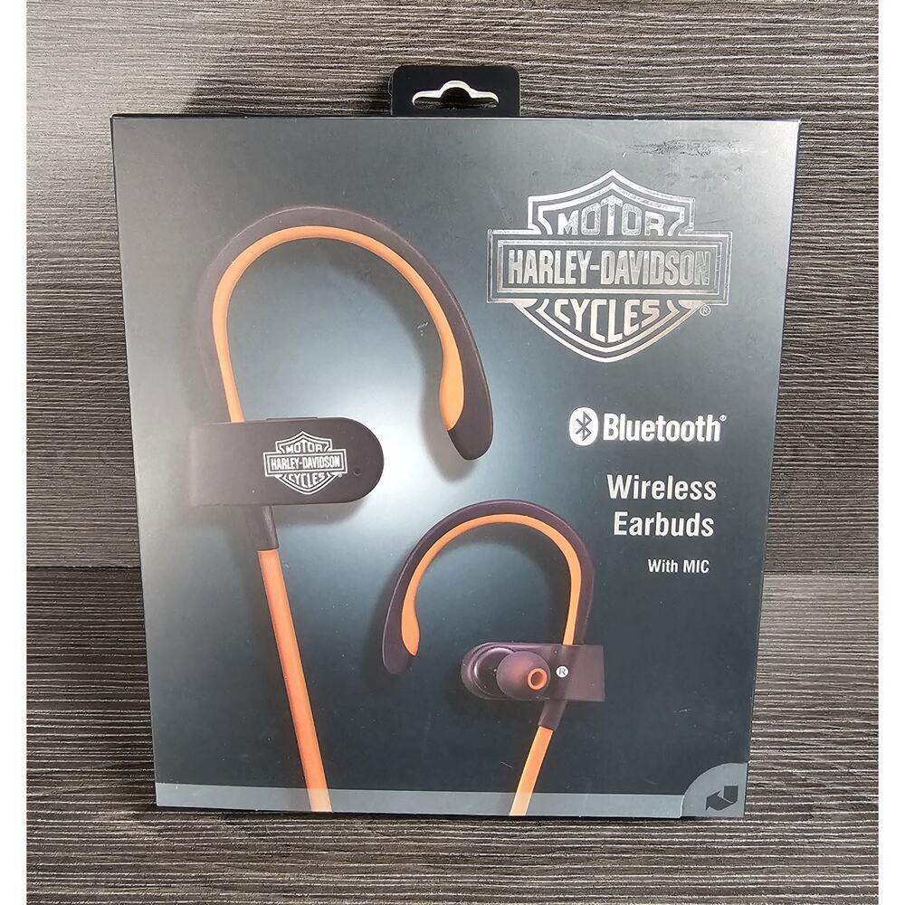 HARLEY DAVIDISON MOTOR CYCLE Bluetooth Wireless Earbuds With Mic NEW SEALED!